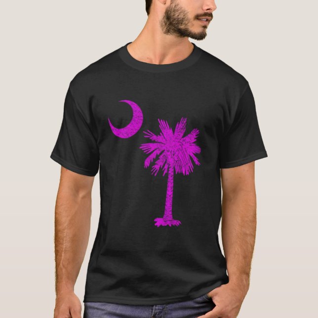 South Carolina State Flag Palmetto Tree Crescent M T-Shirt (Front)