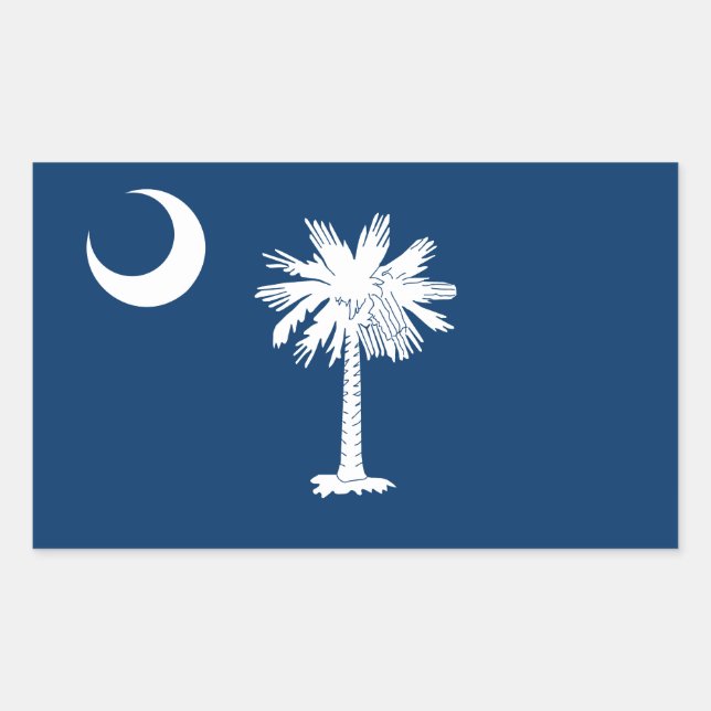 South Carolina State Flag Rectangular Sticker (Front)