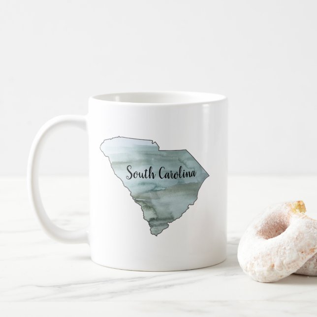 South Carolina State Illustration  Coffee Mug (With Donut)