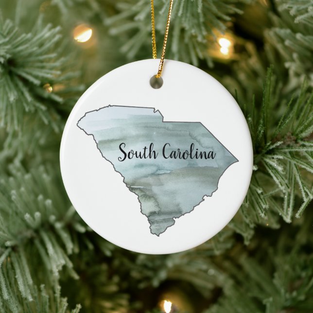 South Carolina State Illustration Ornament (Tree)