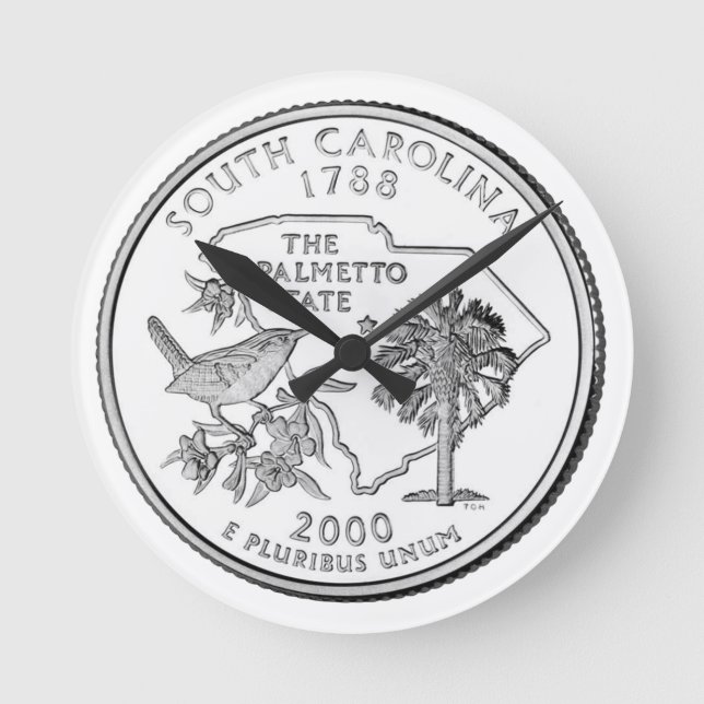 South Carolina State Quarter Round Clock (Front)