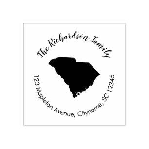 South Carolina state return address rubber stamp