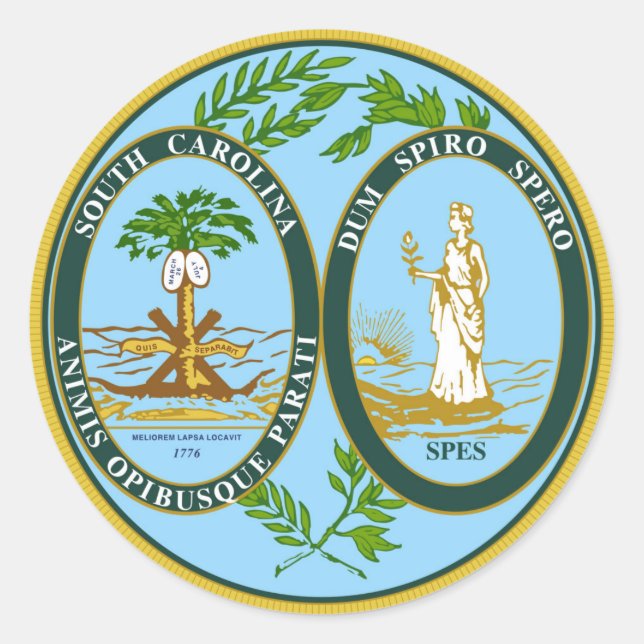 South Carolina state seal america republic symbol (Front)