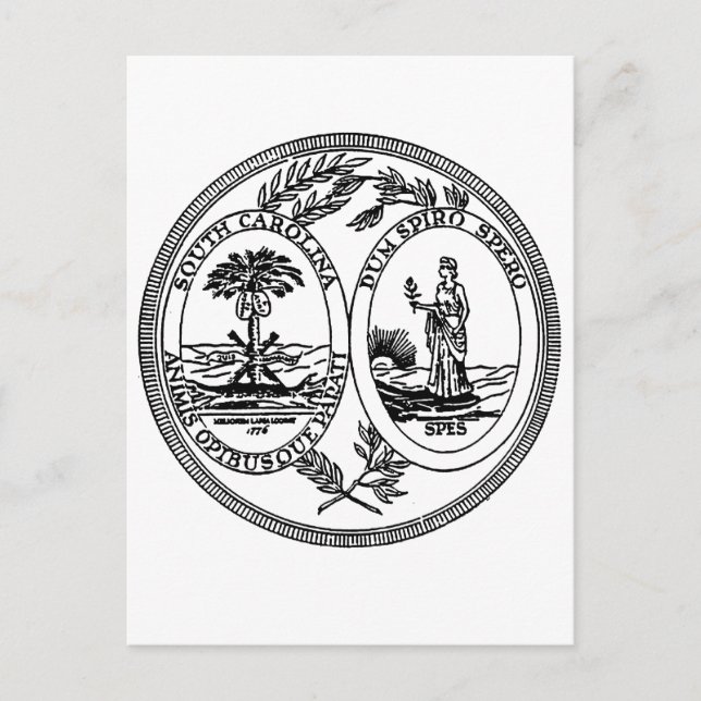 South Carolina State Seal Postcard (Front)