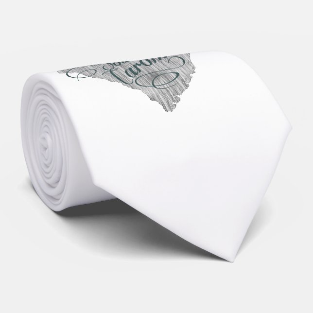 South Carolina State Typography Tie (Rolled)