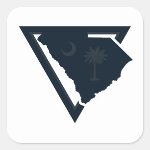south carolina triangle square sticker