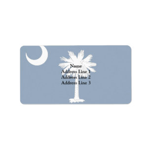 South Carolina, United States flag Label
