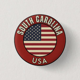 South Carolina United States of America 3 Cm Round Badge