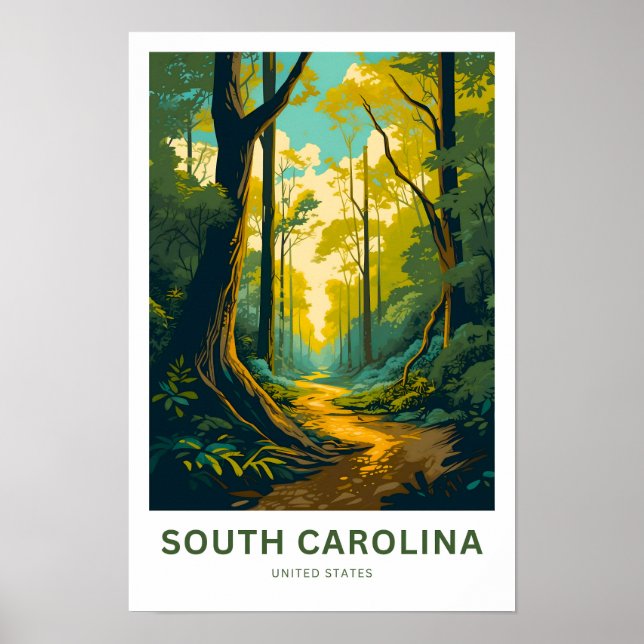 South Carolina United States Travel Print (Front)