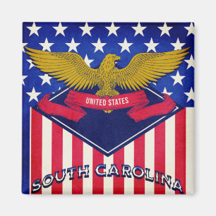 South Carolina USA Flag Magnet