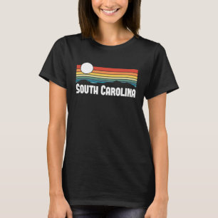 South Carolina Vintage Sunset 80s Retro Summer Sta T-Shirt