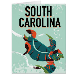 South Carolina vintage travel poster.