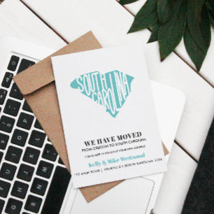 SOUTH CAROLINA We've moved New address New Home  Postcard