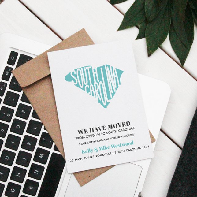 SOUTH CAROLINA We've moved New address New Home  Postcard (Creator Uploaded)