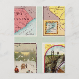 South Carolina, Wisconsin, Maine, Michigan Postcard