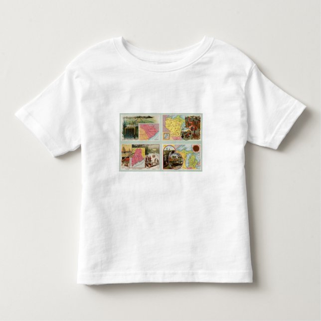South Carolina, Wisconsin, Maine, Michigan Toddler T-Shirt (Front)