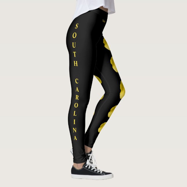 South Carolina Yellow Jessamine Flower Leggings (Right)