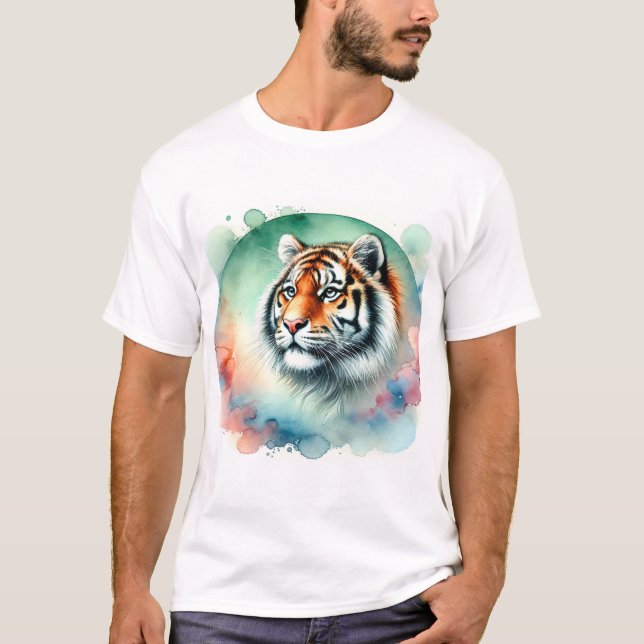 South China Tiger 100924AREF148 - Watercolor T-Shirt (Front)