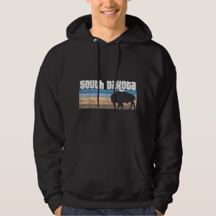 South Dakota Badlands Bison Lovers SD Vacation  Hoodie
