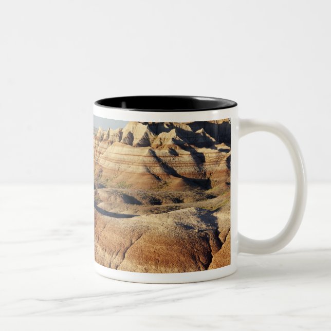 South Dakota, Badlands National Park, Badlands Two-Tone Coffee Mug (Right)
