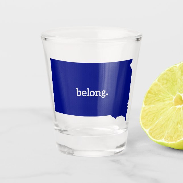 South Dakota Belong State Map Shot Glass (Front)