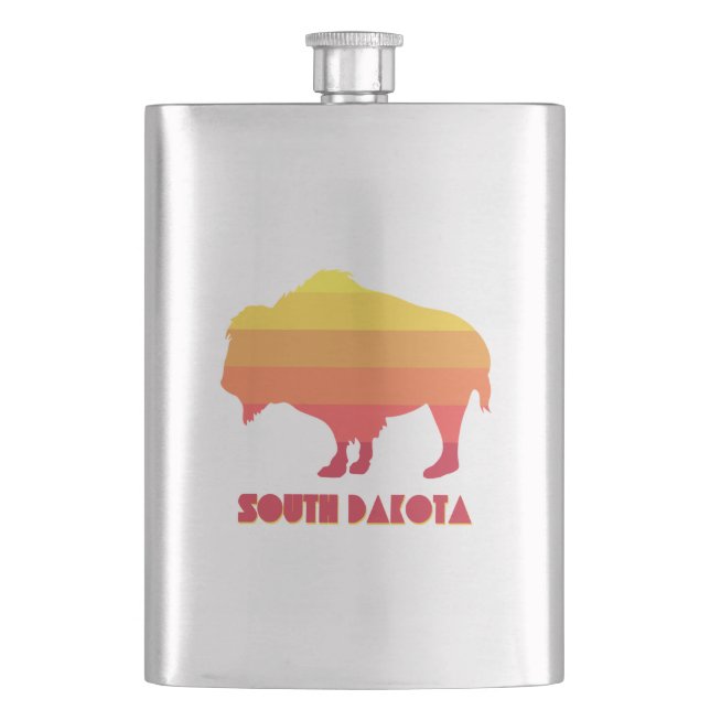 South Dakota Bison Hip Flask (Front)