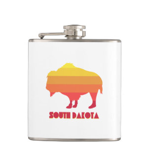 South Dakota Bison Hip Flask