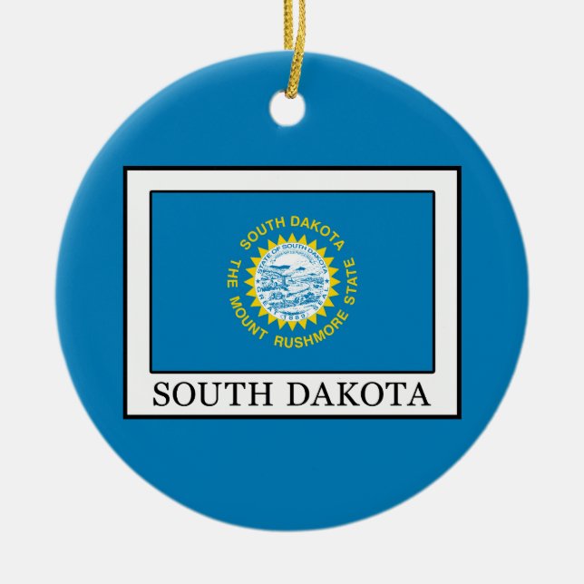 South Dakota Ceramic Ornament (Front)