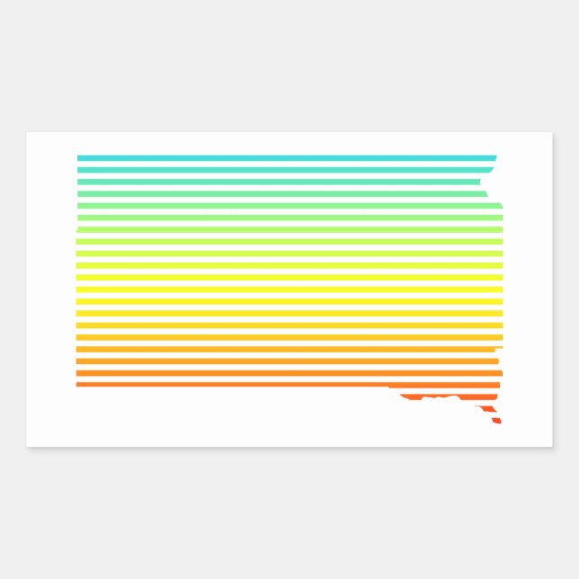 south dakota chill fade rectangular sticker (Front)