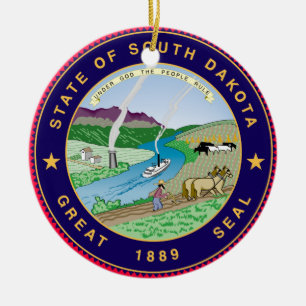 South Dakota* Christmas Ornament