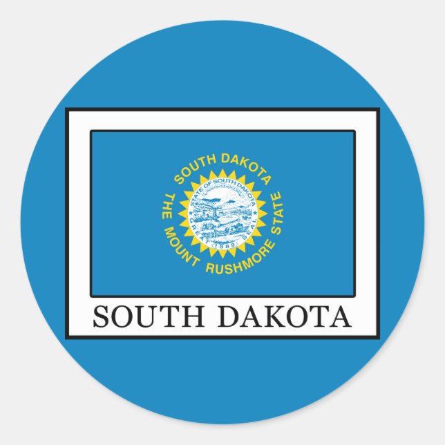 South Dakota Classic Round Sticker (Front)