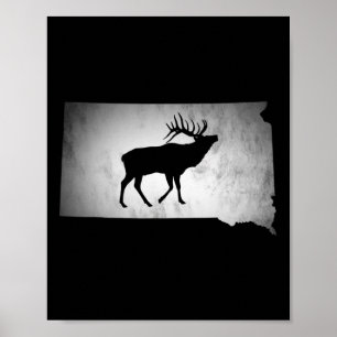 South Dakota Elk Hunting Poster