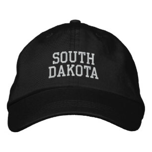 South Dakota Embroidered Adjustable Cap Black
