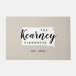 South Dakota Family Monogram State Doormat