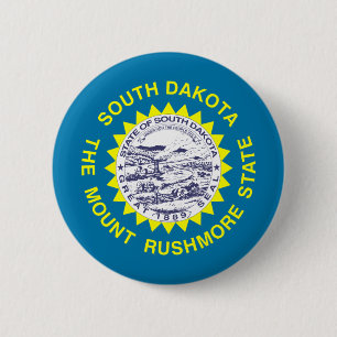 South Dakota Flag 6 Cm Round Badge