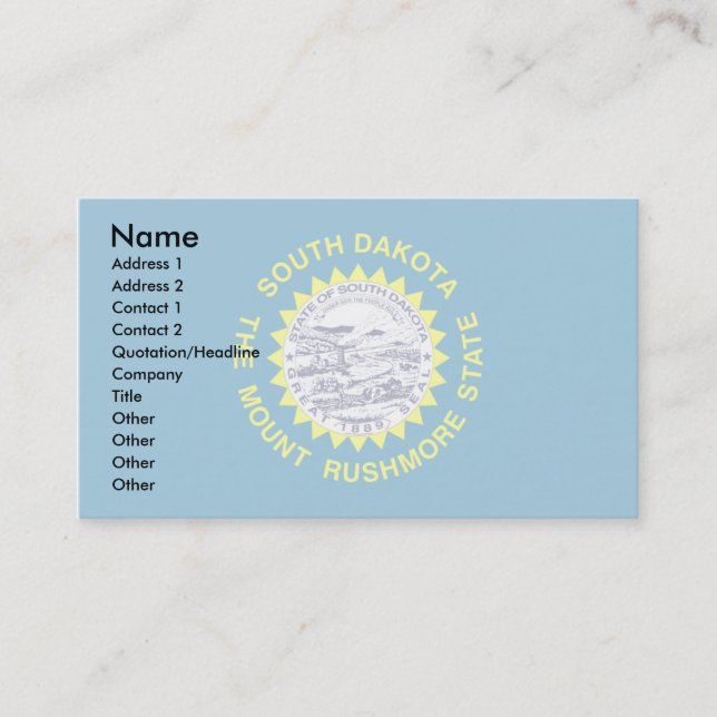 South Dakota Flag Business Card (Front)