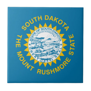 South Dakota Flag Ceramic Tile