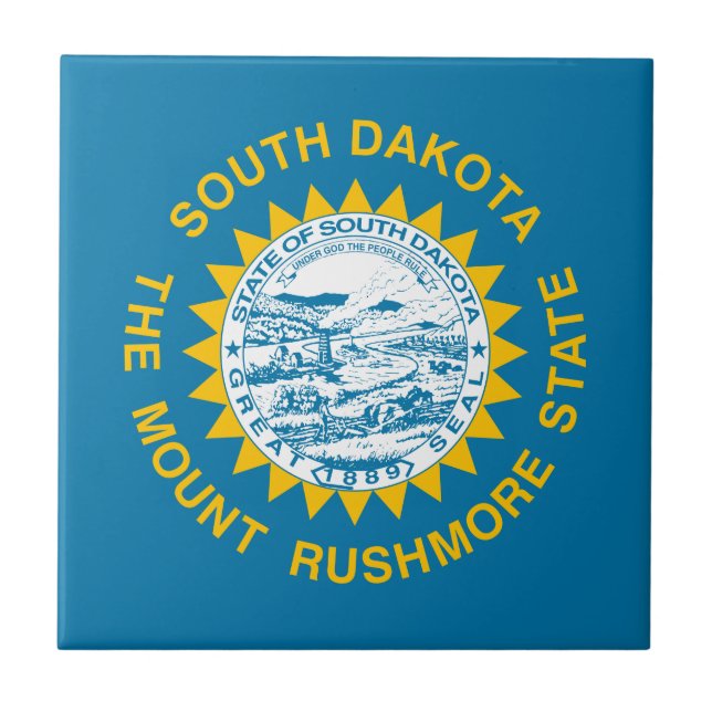 South Dakota Flag Ceramic Tile (Front)