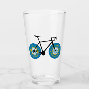 South Dakota Flag Cycling Glass