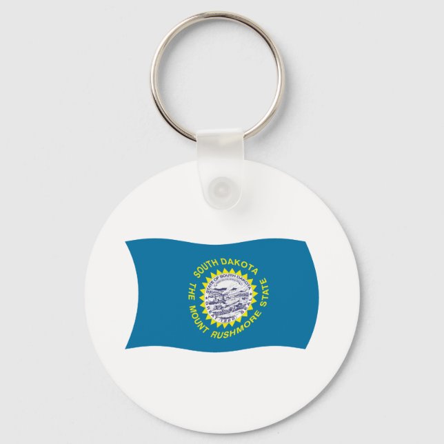 South Dakota Flag Keychain (Front)
