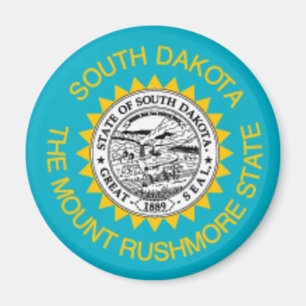 South Dakota Flag Magnet