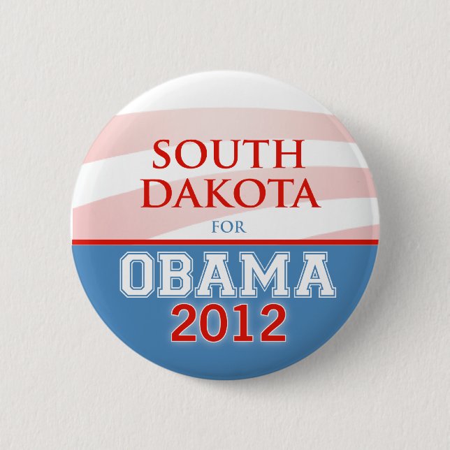 SOUTH DAKOTA for Obama 2012 6 Cm Round Badge (Front)