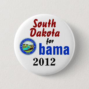 South Dakota for Obama 2012 6 Cm Round Badge
