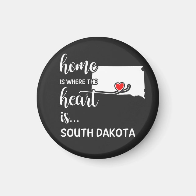 South Dakota home is where the heart is Magnet (Front)