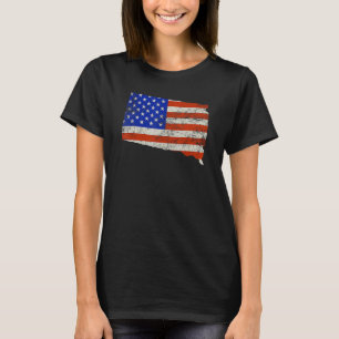 South Dakota Home Usa Flag T-Shirt