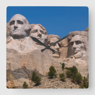 South Dakota, Keystone, Mount Rushmore Square Wall Clock