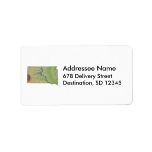 South Dakota Map Address Label