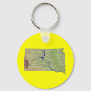 South Dakota Map Keychain