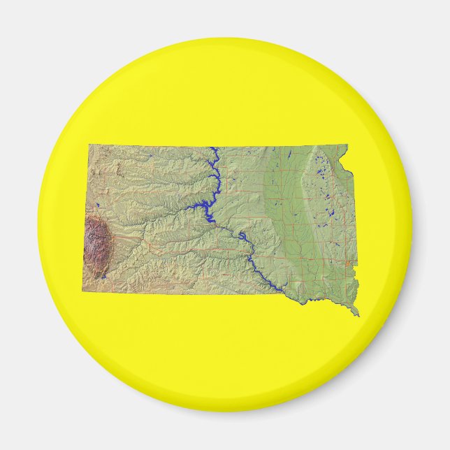 South Dakota Map Magnet (Front)