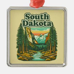 South Dakota Metal Ornament